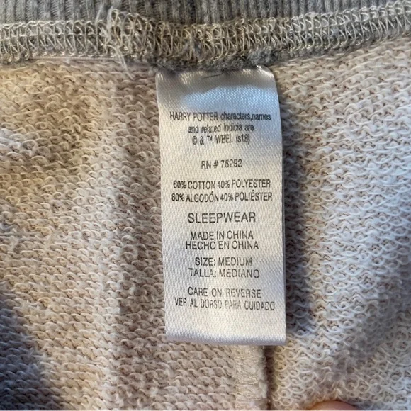 Warner Bros. Harry Potter Gray Kids Pajamas set size M FREE SHIPPING - Picture 8 of 10